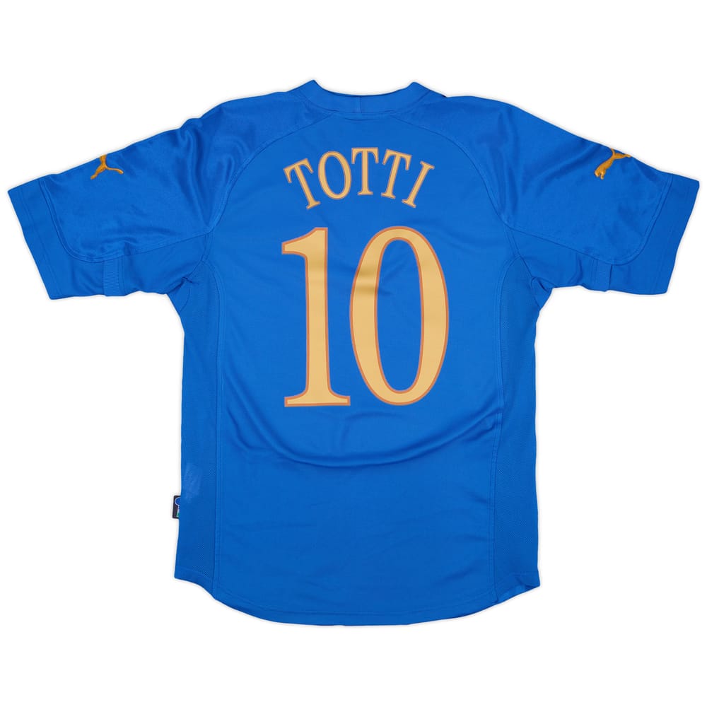2004-06 Italy Home Shirt Totti #10 - 8/10 - (M)
