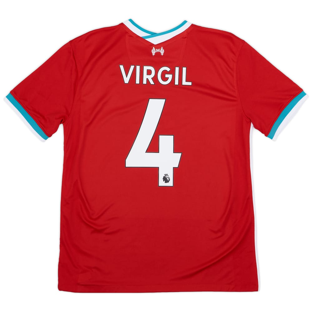 2020-21 Liverpool Home Shirt Virgil #4 - 8/10 - (M)