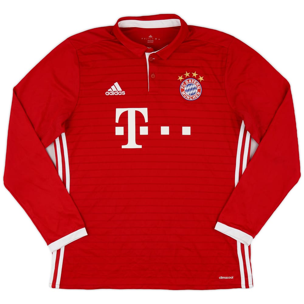 2016-17 Bayern Munich Home L/S Shirt - 7/10 - (L)