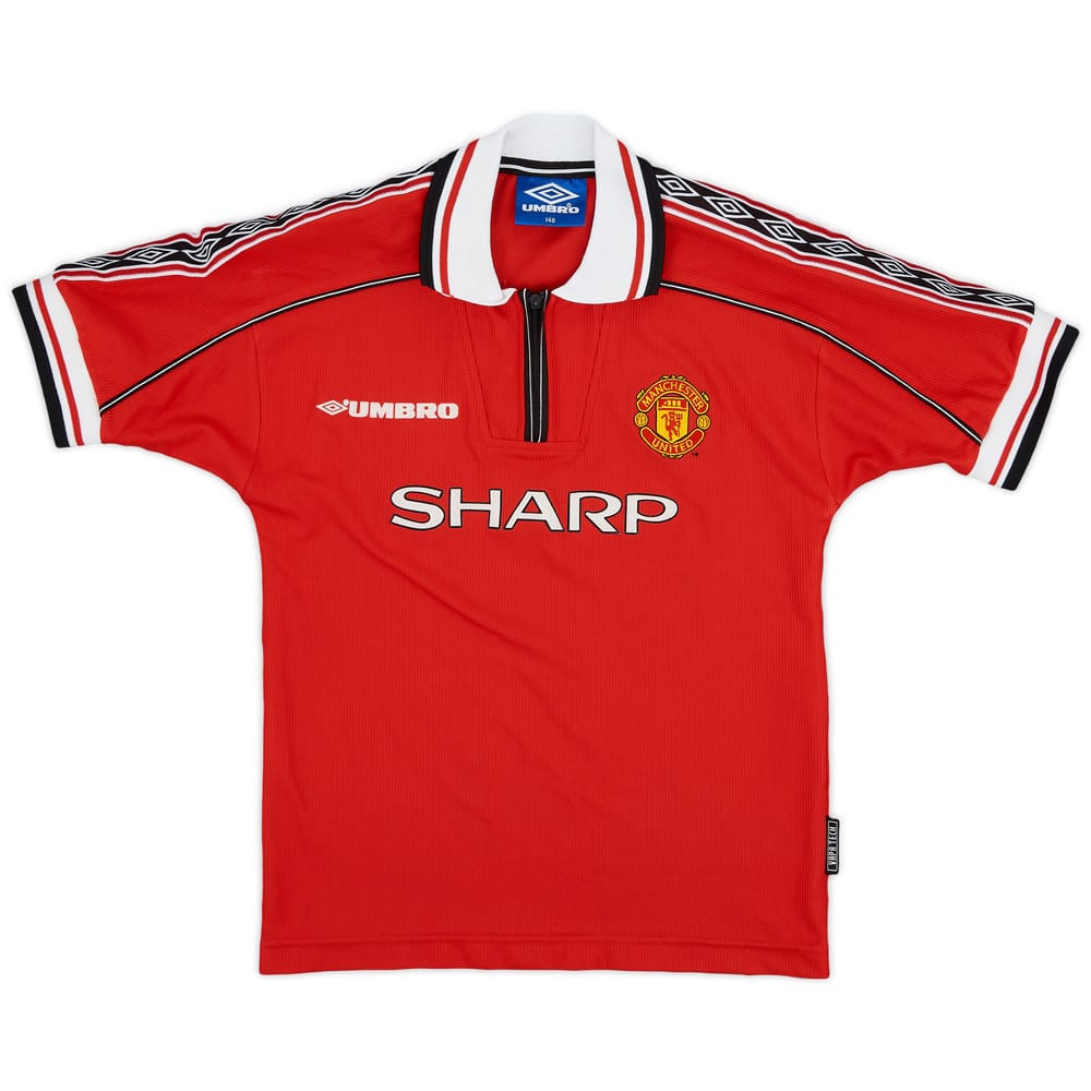 1998-00 Manchester United Home Shirt - 8/10 - (M.Boys)