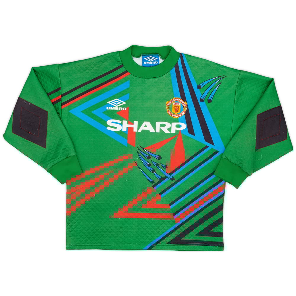 1992-93 Manchester United GK Shirt - 8/10 - (L.Boys)
