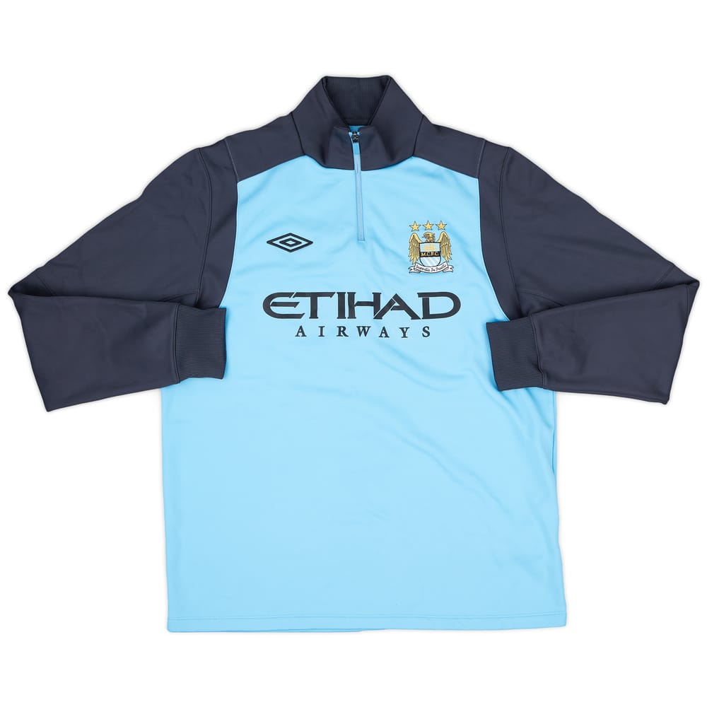 2012-13 Manchester City Umbro 1/4 Zip Drill Top - 9/10 - (L)