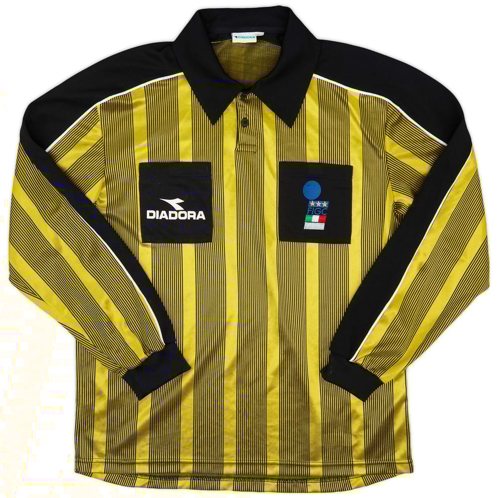 1999-00 Italy FIGC Diadora Referee L/S Shirt - 7/10 - (XL)