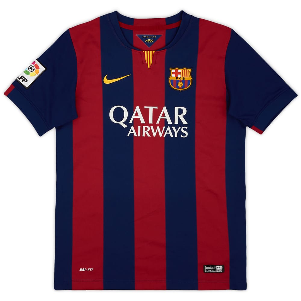 2014-15 Barcelona Home Shirt - 9/10 - (L.Boys)