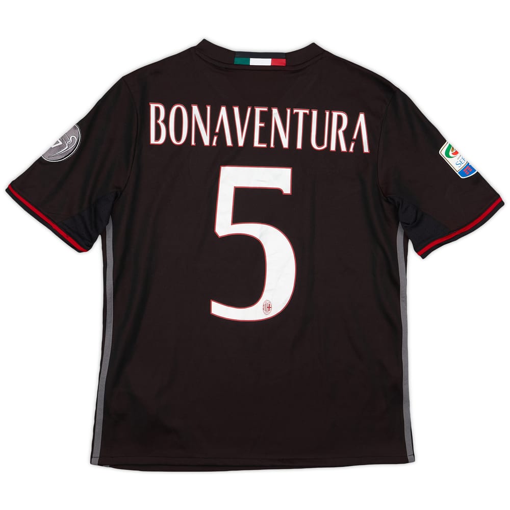 2016-17 AC Milan Home Shirt Bonaventura #5 - 7/10 - (XL.Boys)