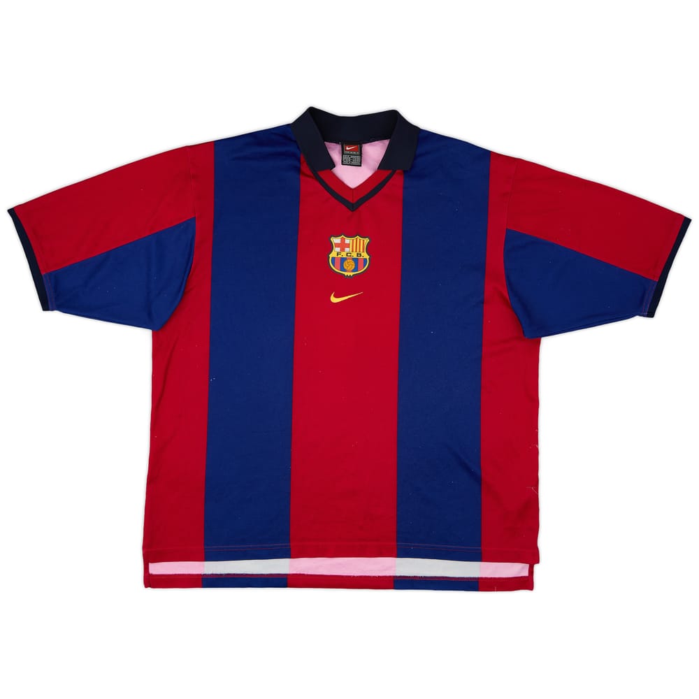 2000-01 Barcelona Basic Home Shirt - 6/10 - (XL)