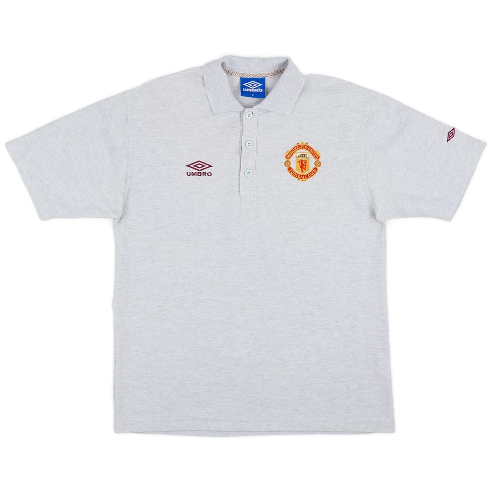 1996-97 Manchester United Umbro Polo Shirt - 9/10 - (M)