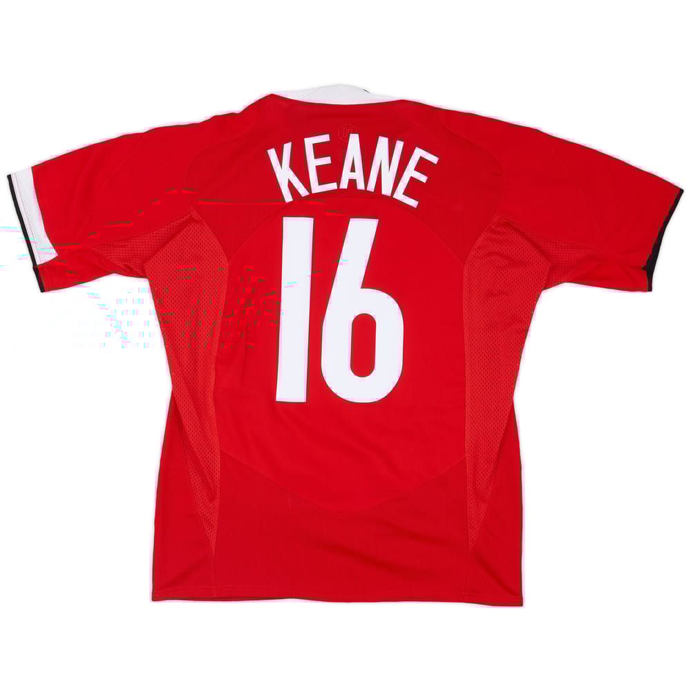 2004-06 Manchester United Home Shirt Keane #16 - 9/10 - (M)