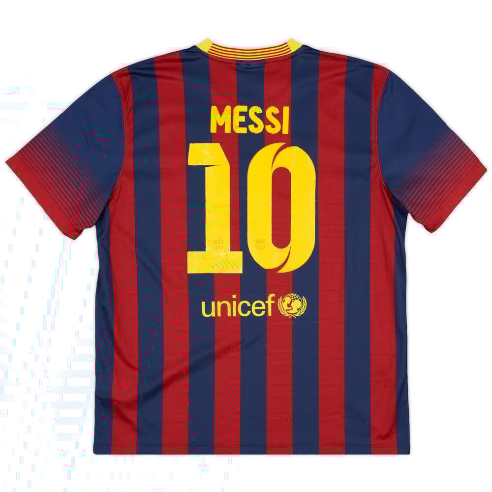 2013-14 Barcelona Home Shirt Messi #10 - 5/10 - (XL)