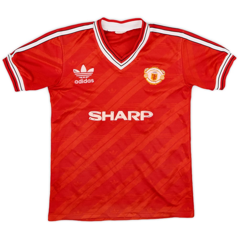 1986-88 Manchester United Home Shirt - 5/10 - (L.Boys)