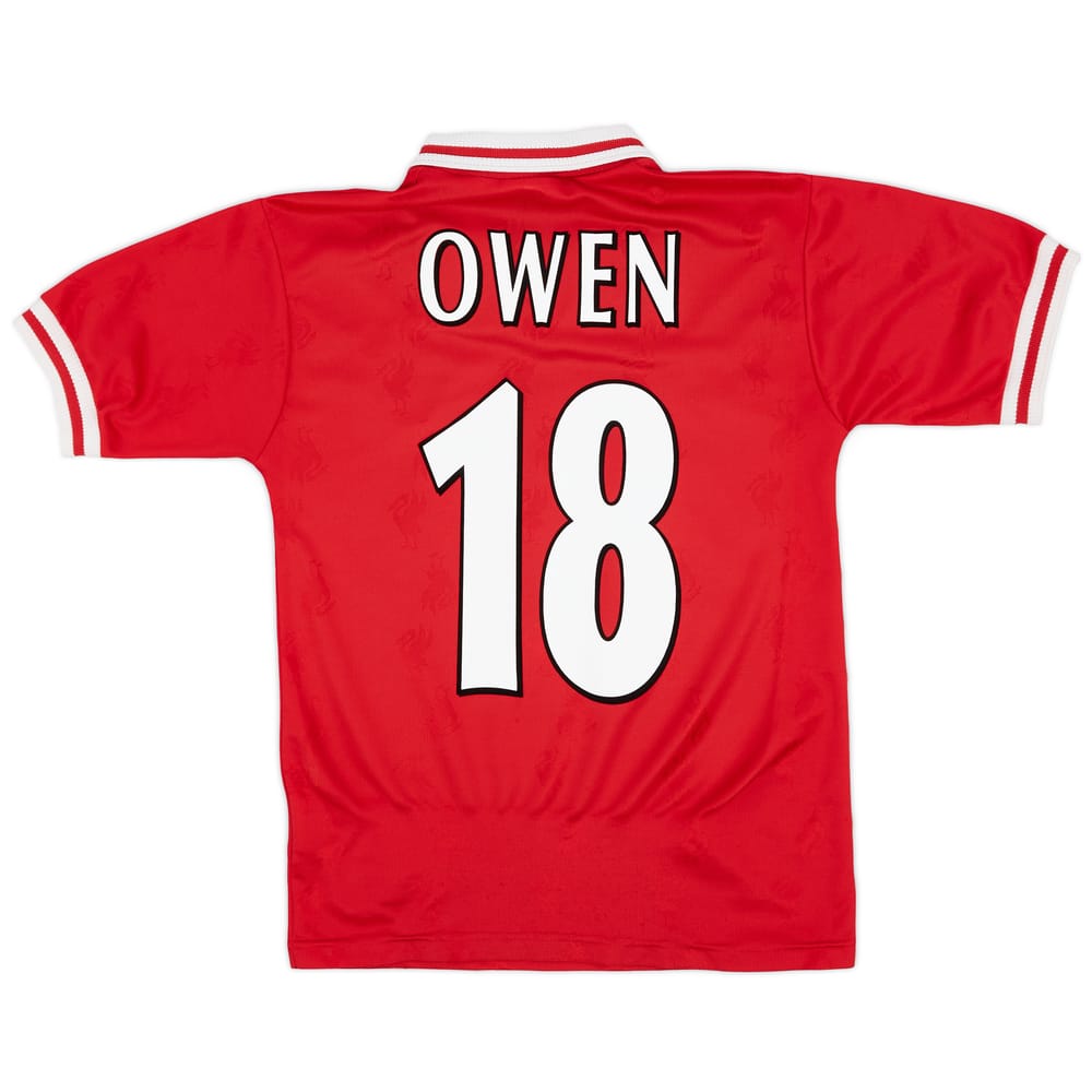 1996-98 Liverpool Home Shirt Owen #18 - 8/10 - (Y)