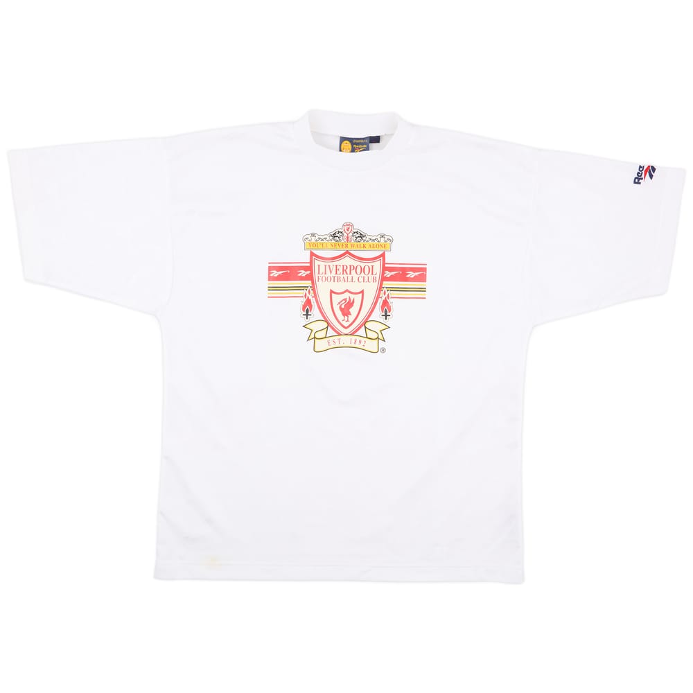 1996-97 Liverpool Reebok Graphic Tee - 7/10 - (XL)
