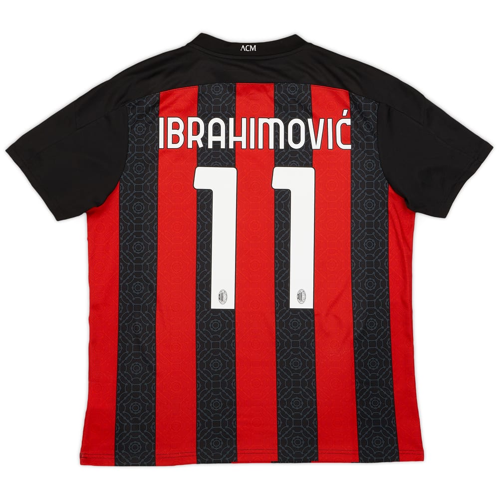 2020-21 AC Milan Home Shirt Ibrahimović #11 - 8/10 - (XL)