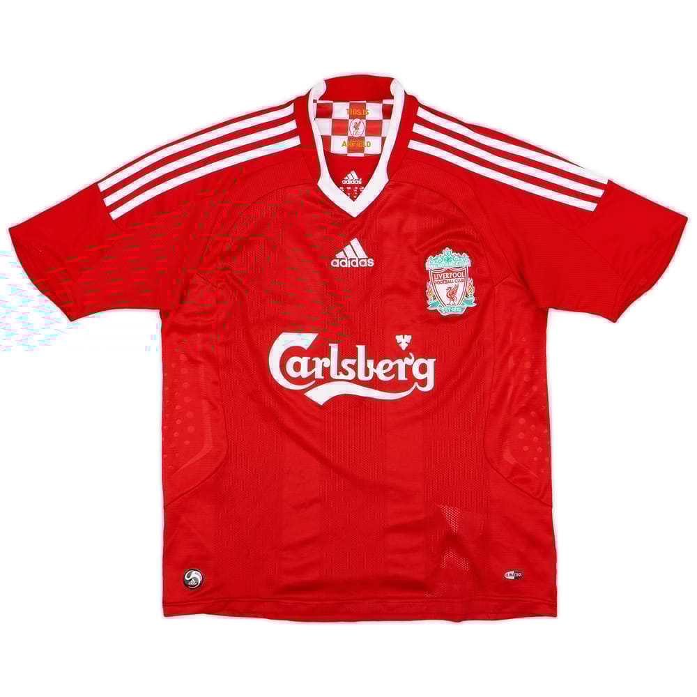2008-10 Liverpool Home Shirt - 8/10 - (XL.Boys)