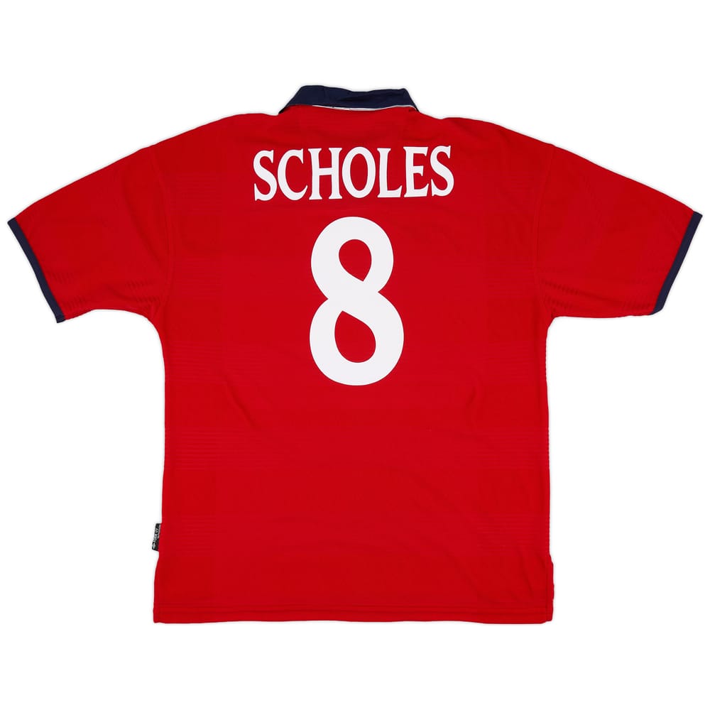 1999-01 England Away Shirt Scholes #8 - 10/10 - (L)