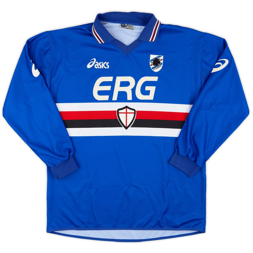 2003-04 Sampdoria Home L/S Shirt - 9/10 - (XL)