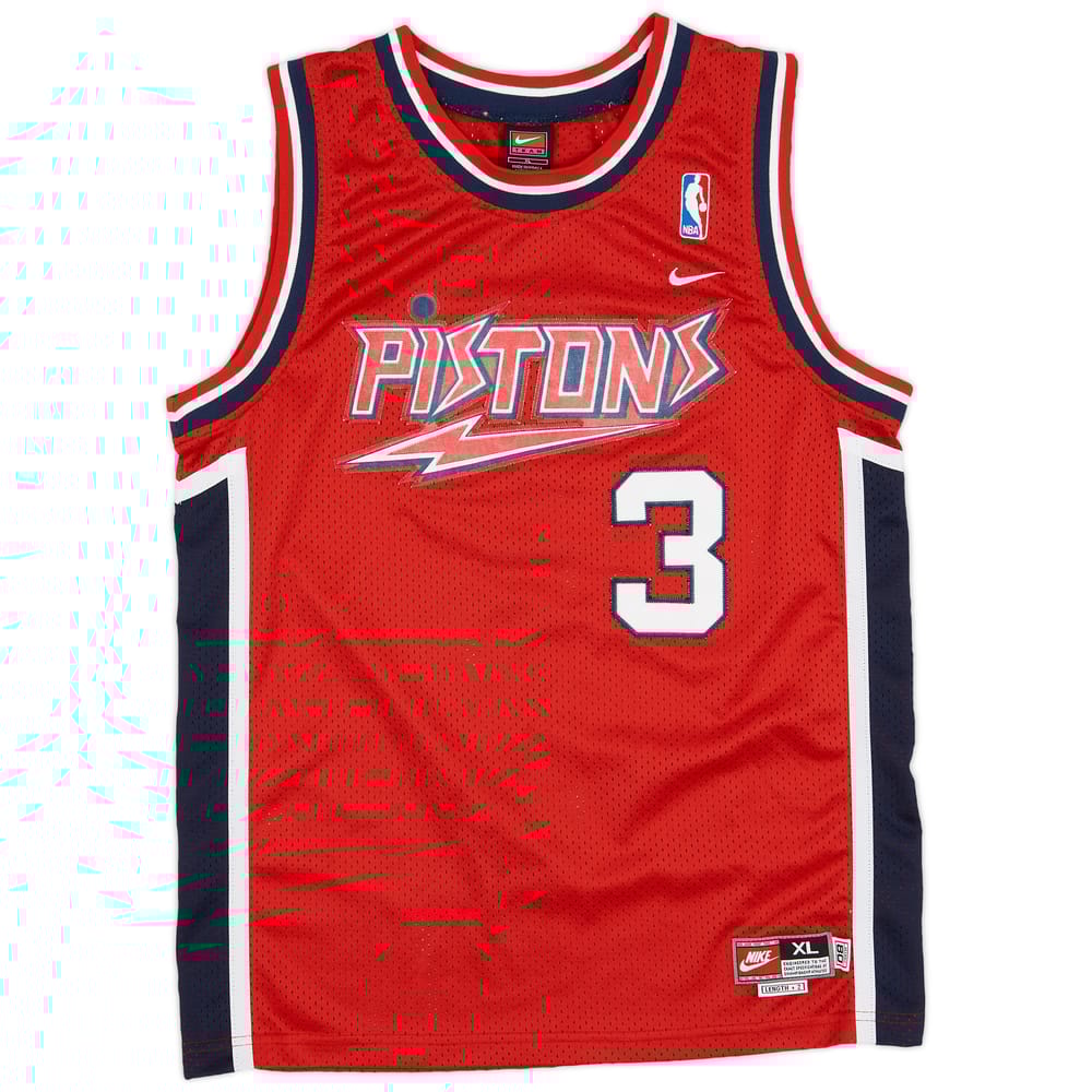 1980-81 Detroit Pistons Wallace #3 Nike Rewind Swingman Jersey - 7/10 - (XL.Boys)