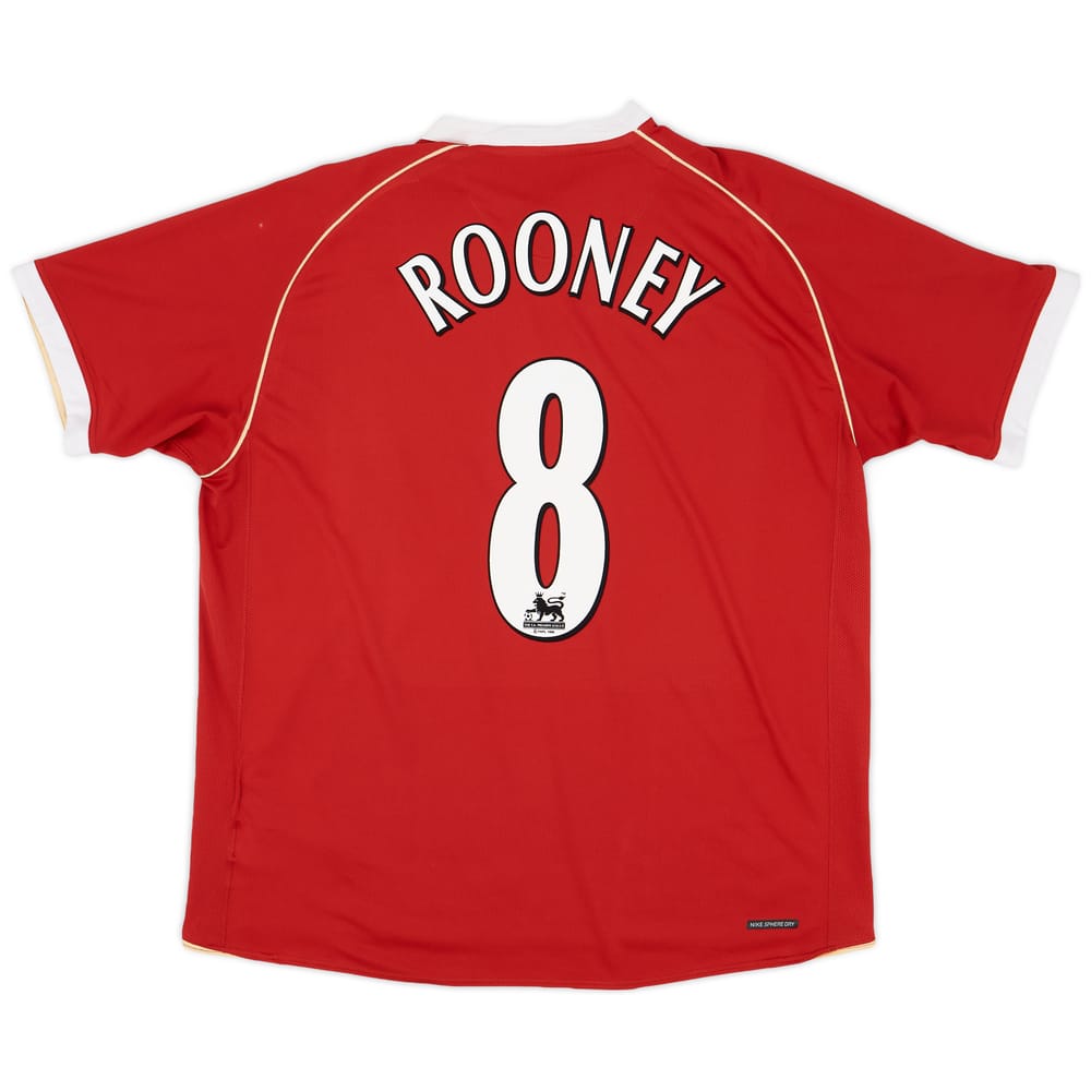 2006-07 Manchester United Home Shirt Rooney #8 - 7/10 - (XL)