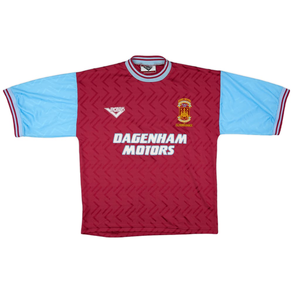 1993-95 West Hma 'Bobby Moore Memorial Match' Home Shirt - 8/10 - (L)