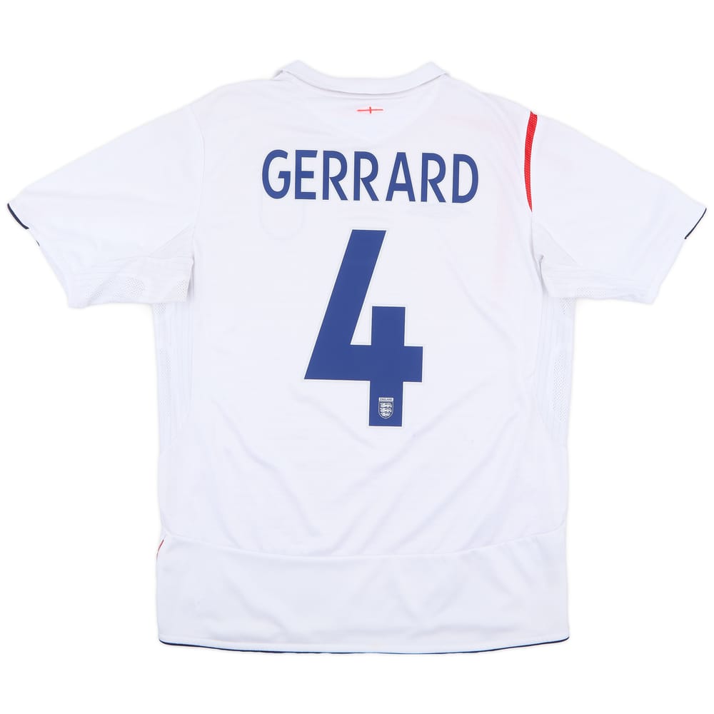 2005-07 England Home Shirt Gerrard #4 - 5/10 - (L)
