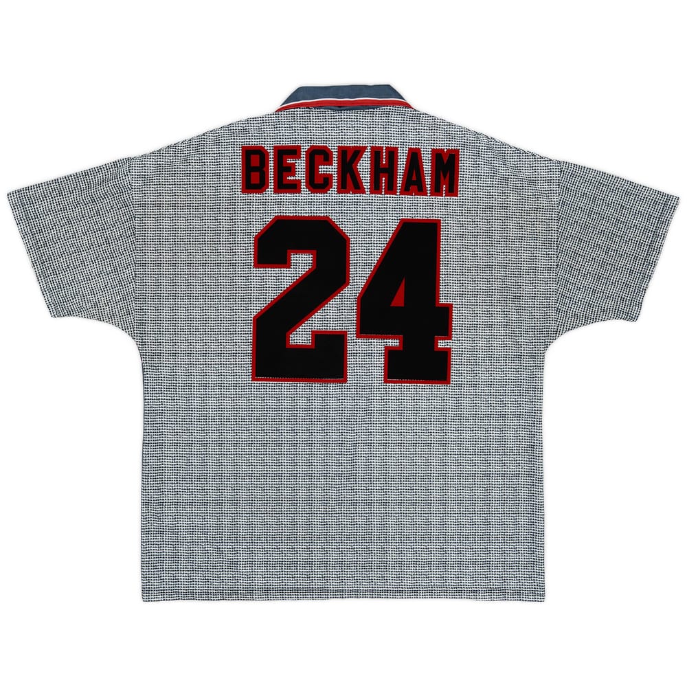1995-96 Manchester United Away Shirt Beckham #24 - 9/10 - (XXL)