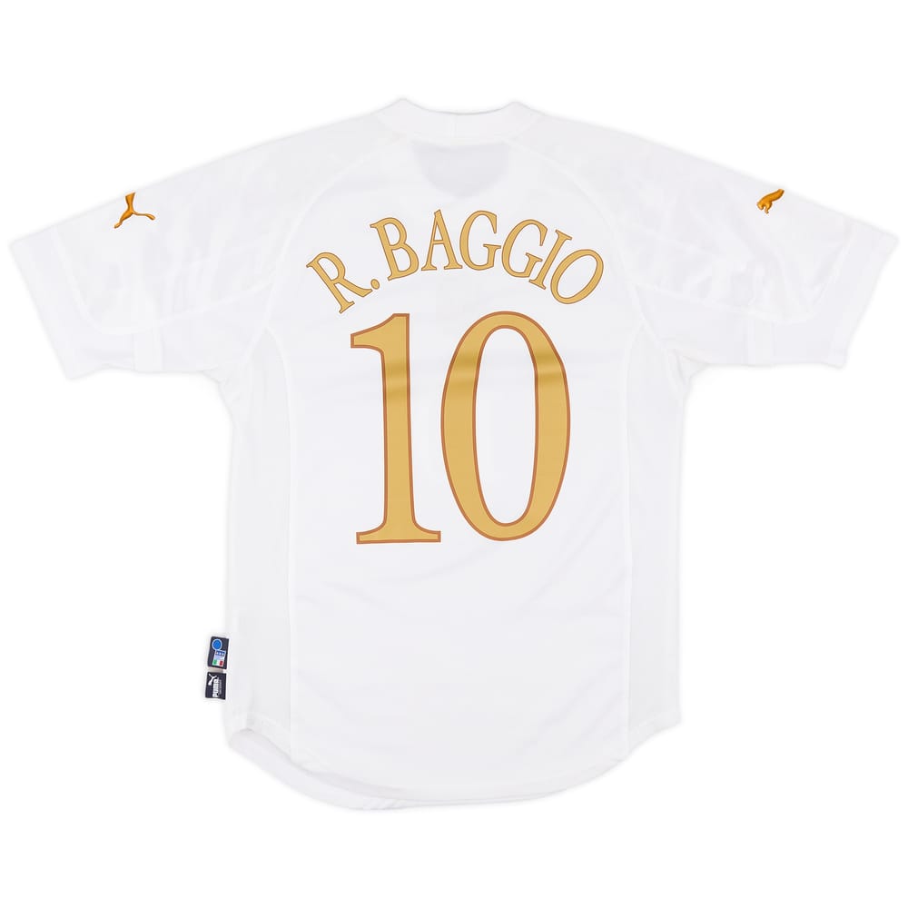 2004-06 Italy Away Shirt Baggio #10 - 8/10 - (M)
