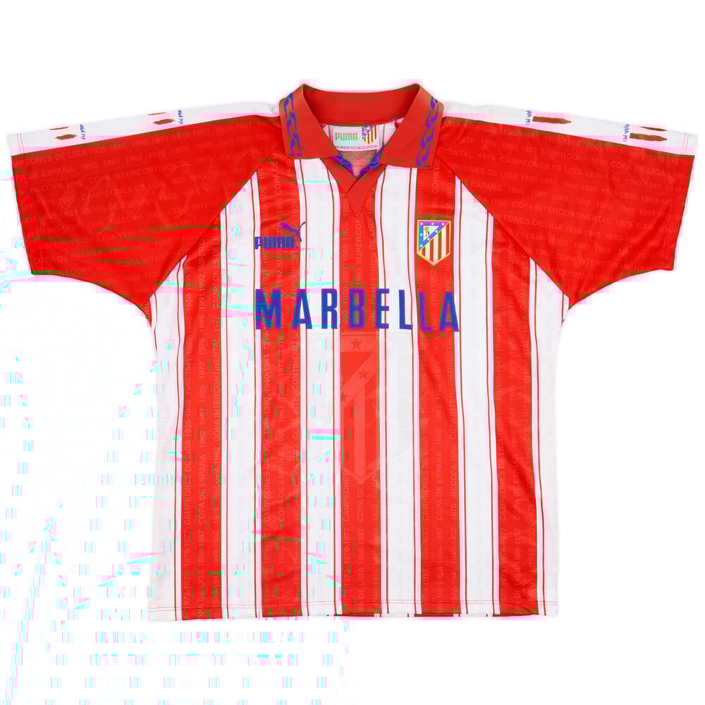 1995-96 Atletico Madrid Home Shirt - 9/10 - (XL)