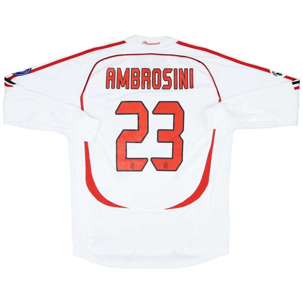 2006-07 AC Milan Match Issue Away L/S Shirt Ambrosini #23