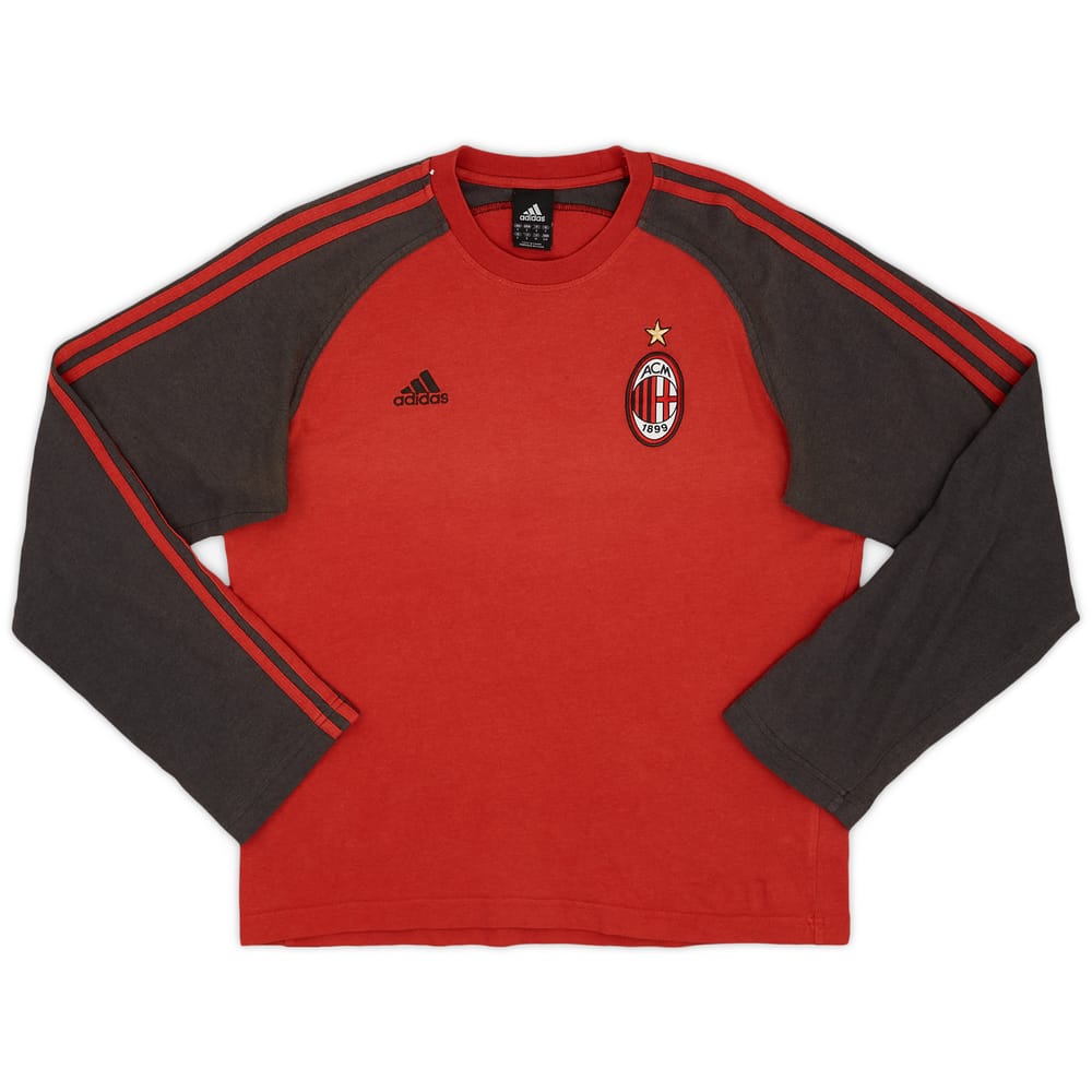2005-06 AC Milan adidas Cotton L/S Tee - 8/10 - (S)