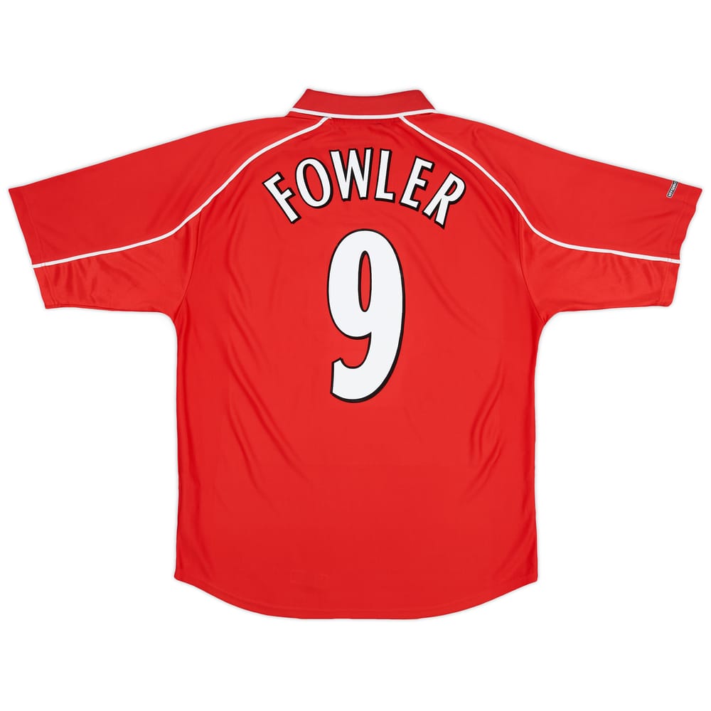 2000-02 Liverpool Home Shirt Fowler #9 - 8/10 - (L)