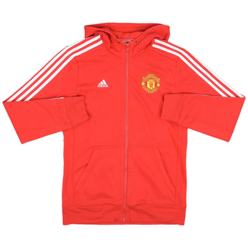 2015-16 Manchester United adidas Hooded Track Jacket - 8/10 - (S)