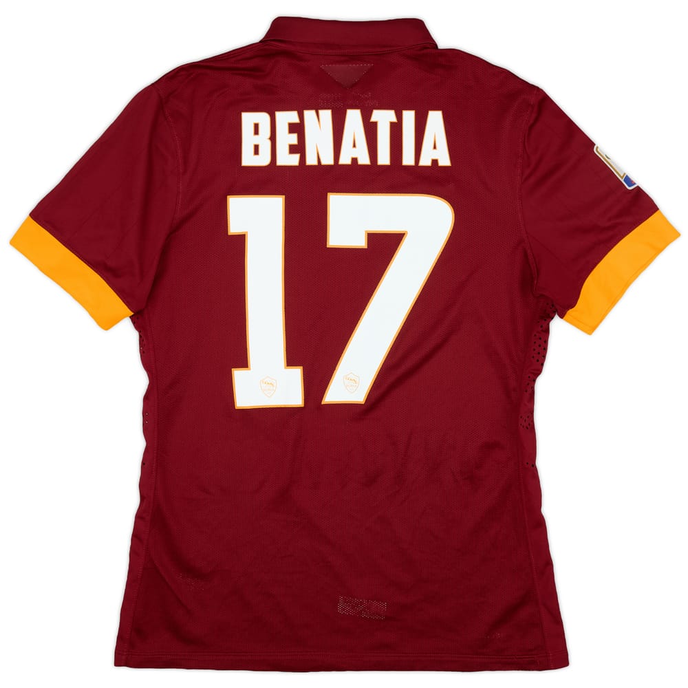 2014-15 Roma Authentic Home Shirt Benatia #17 - 7/10 - (L)