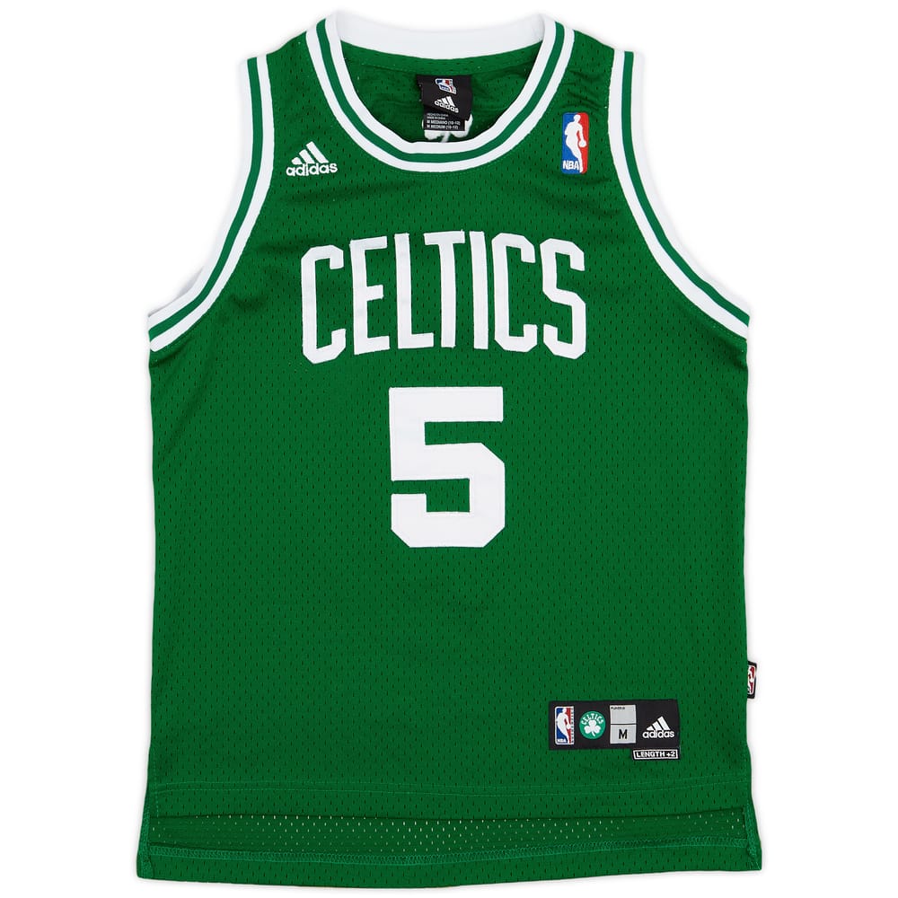 2007-10 Boston Celtics Garnett #5 adidas Swingman Away Jersey - 8/10 - (M.Boys)