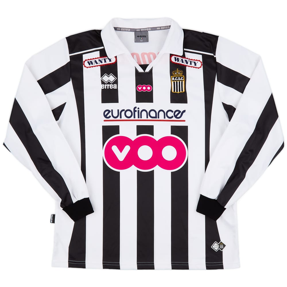2007-08 Royal Charleroi Home L/S Shirt - 9/10 - (M)