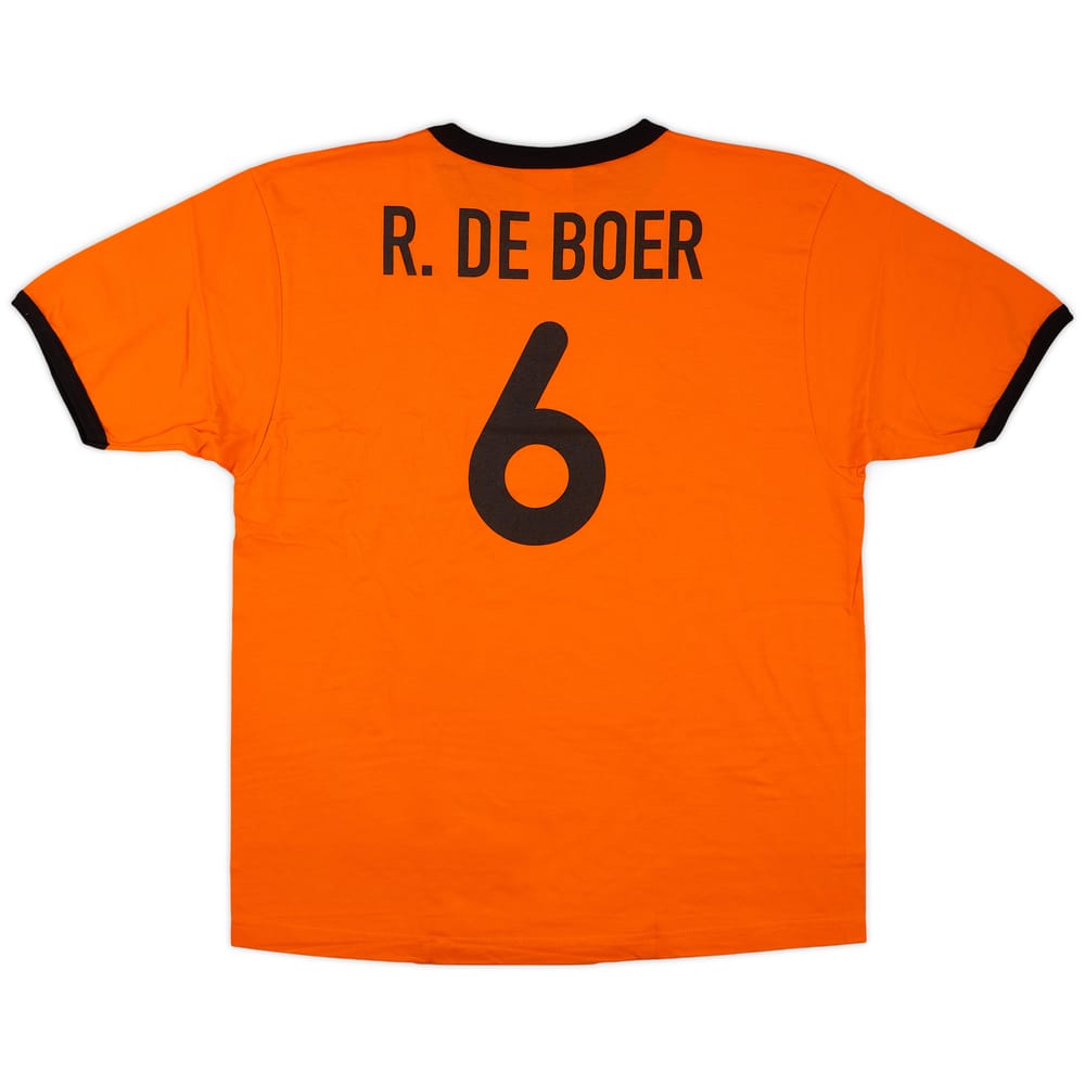 2000-01 Netherlands Nike Cotton Tee R. De Boer #6 (L)