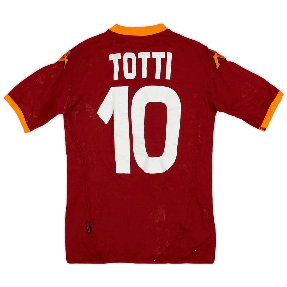 2007-08 Roma Home Shirt Totti #10 - 4/10 - (S)