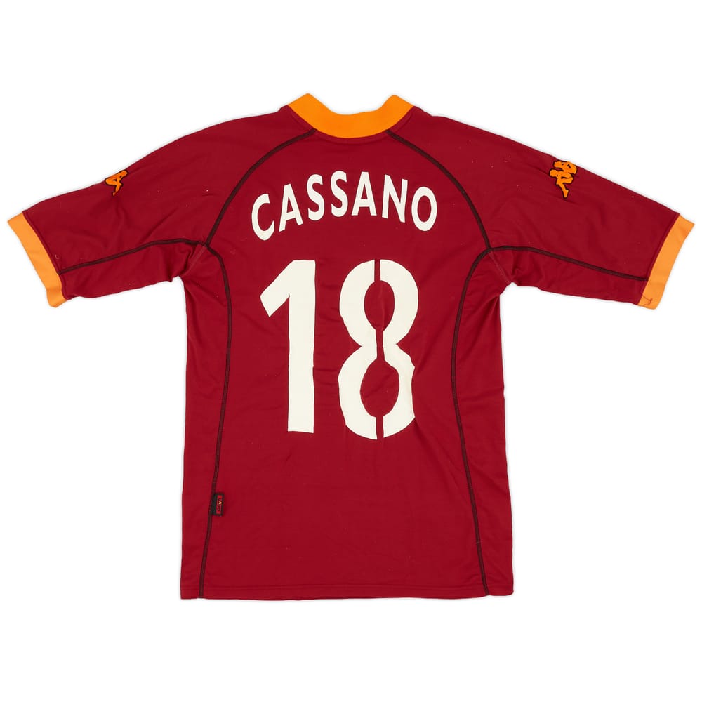 2001-02 Roma Home Shirt Cassano #18 - 5/10 - (L)