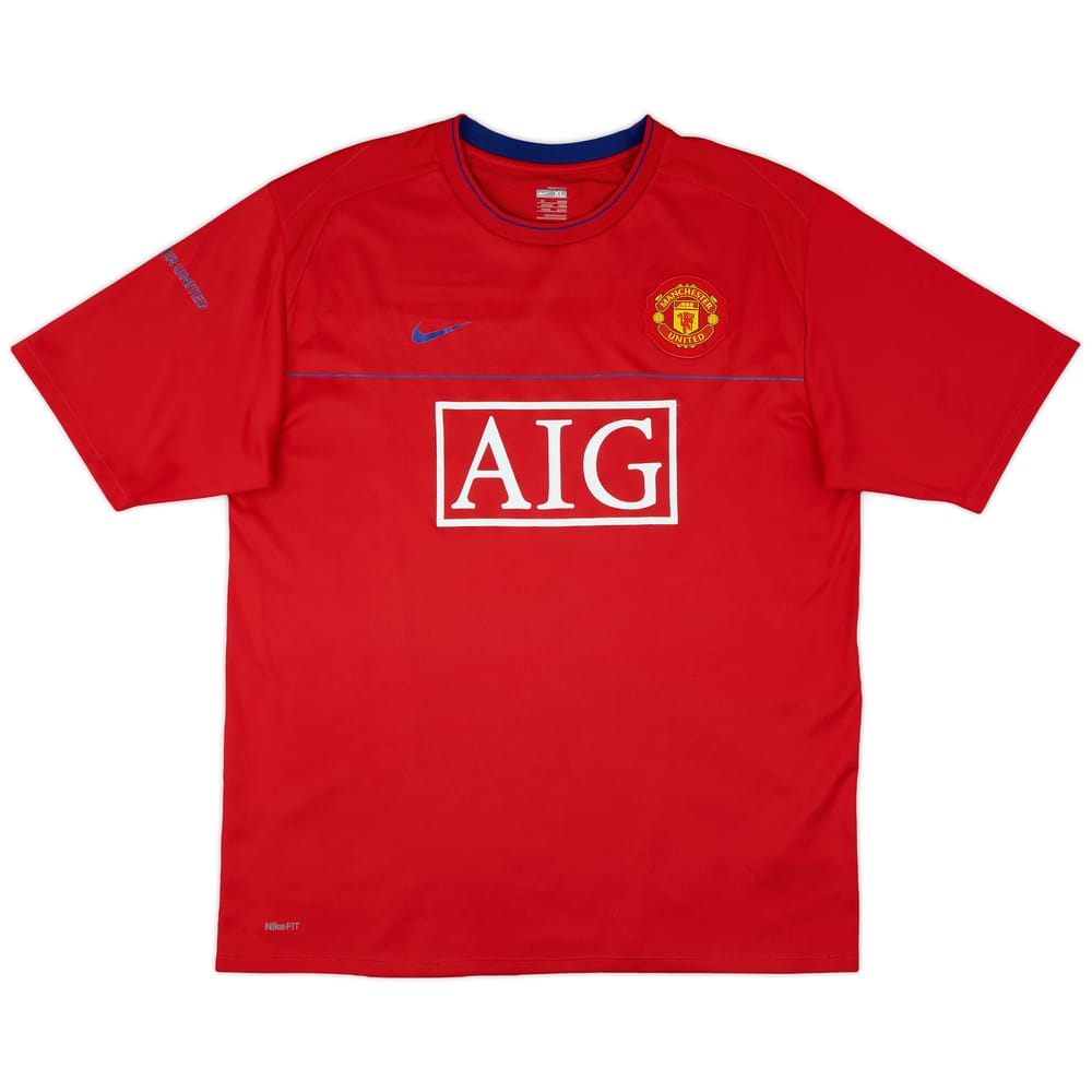 2008-09 Manchester United Nike Training Shirt - 9/10 - (XL)