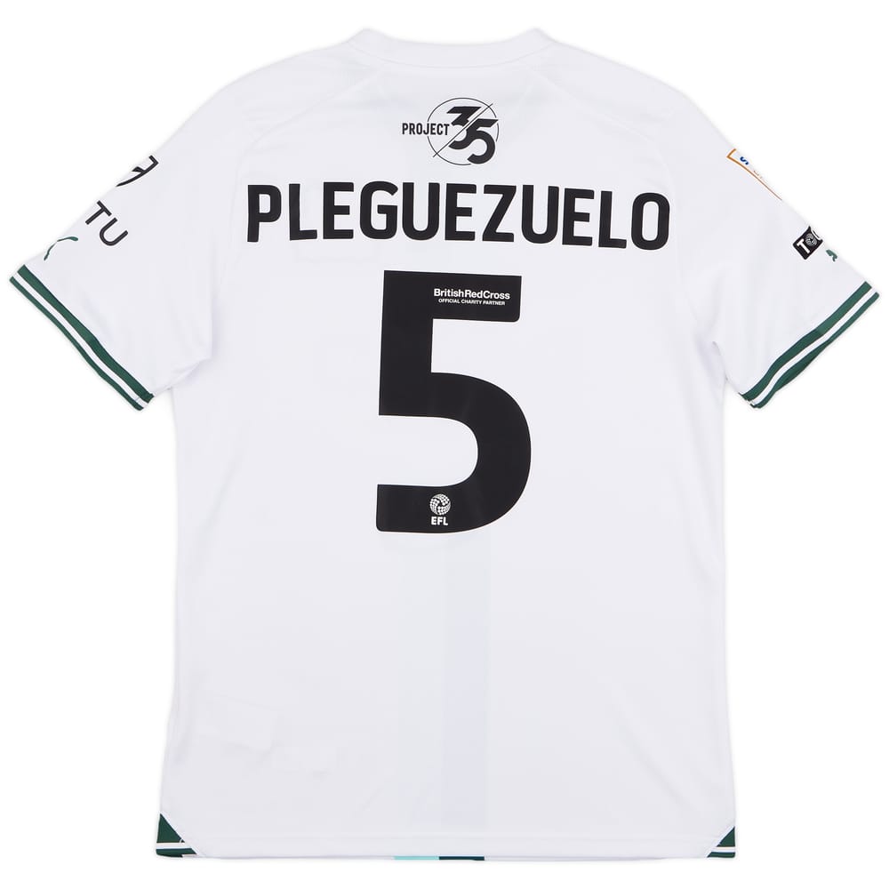2023-24 Plymouth Match Issue Away Shirt Pleguezuelo #5