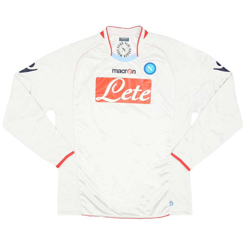 2009-10 Napoli Away L/S Shirt #3 - 8/10 - (XL)