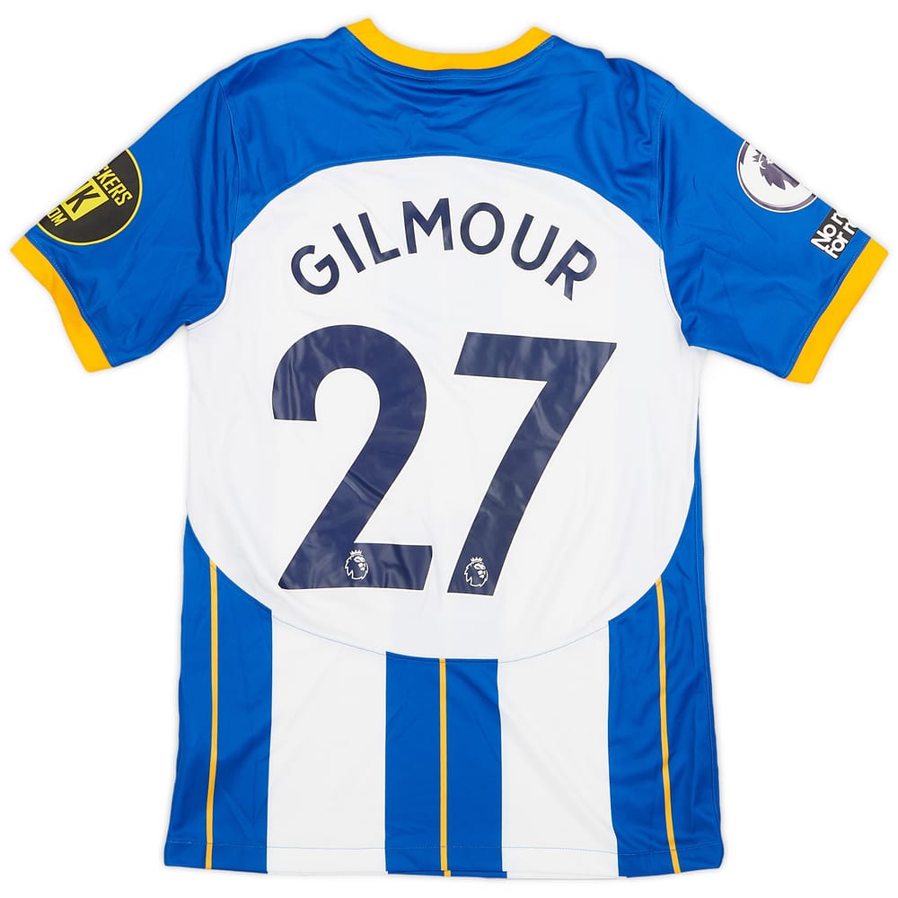 2022-23 Brighton Match Issue Home Shirt Gilmour #27