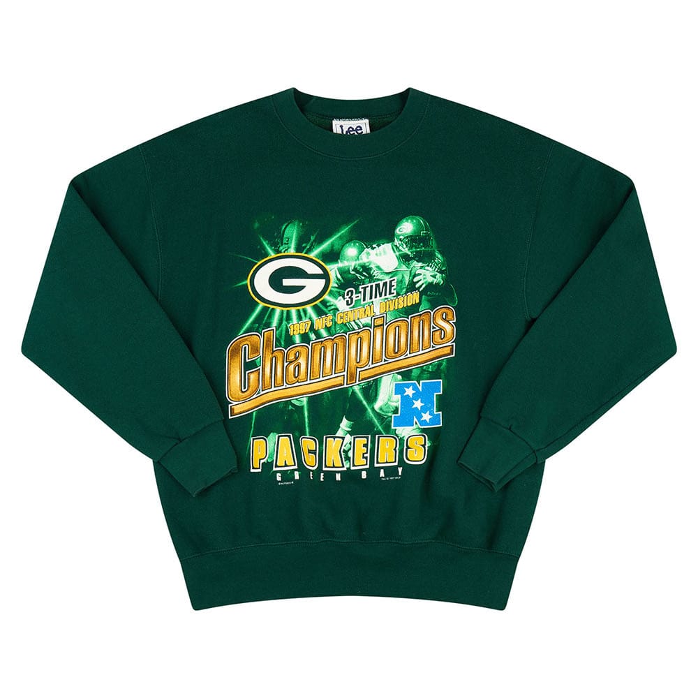 1997 Green Bay Packers NFC Central Champions Lee Sport Sweat Top M