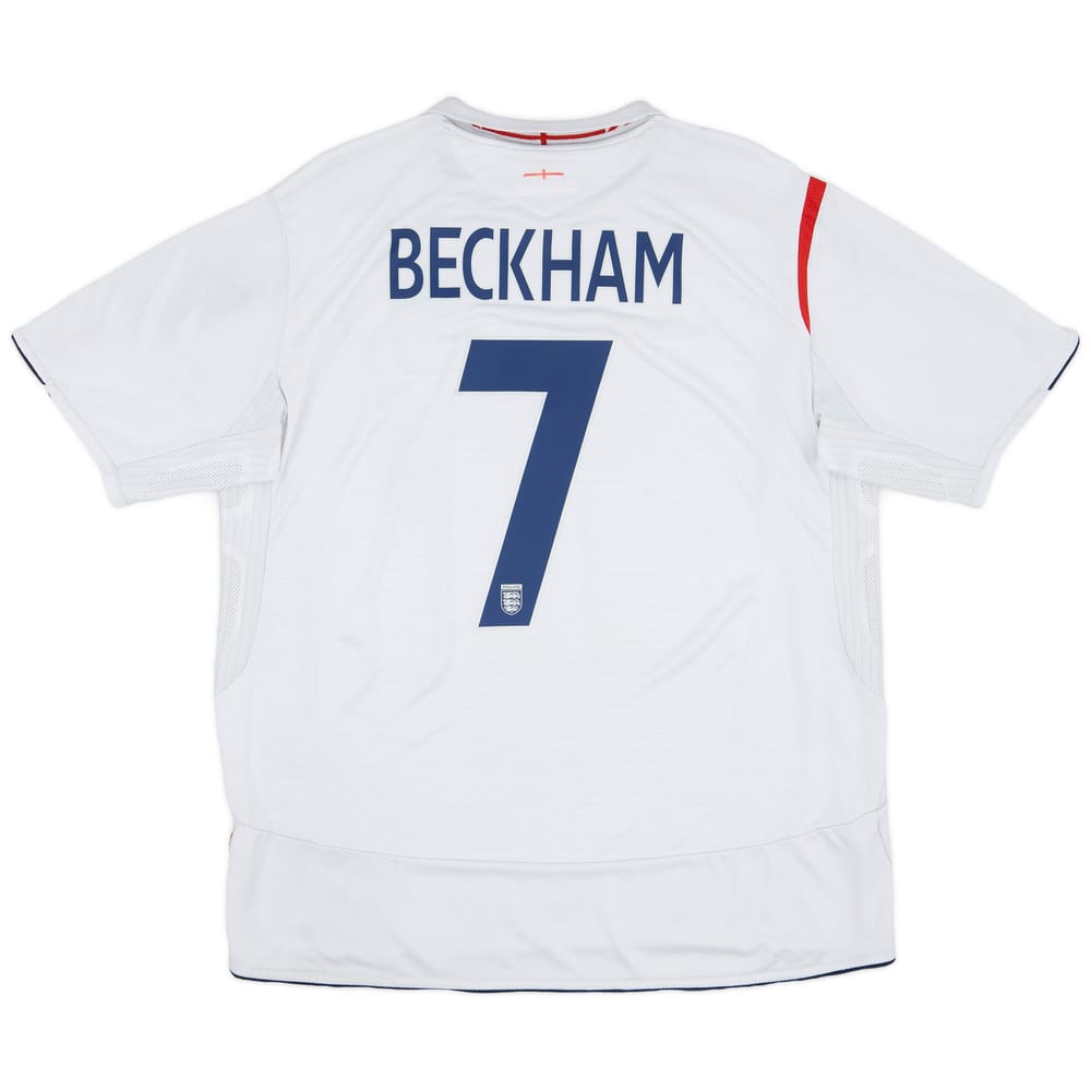 2005-07 England Home Shirt Beckham #7 - 5/10 - (XXL)