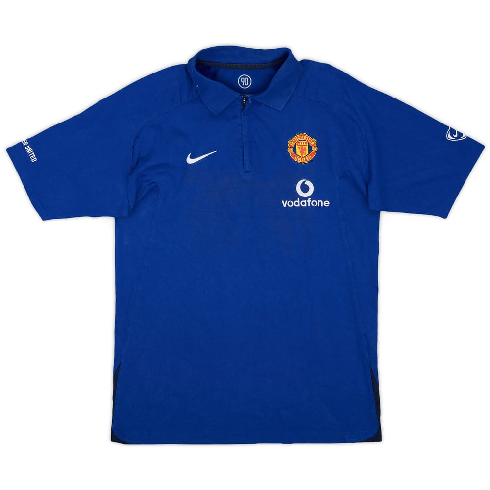 2005-06 Manchester United Nike 1/4 Zip Polo Shirt - 8/10 - (M)