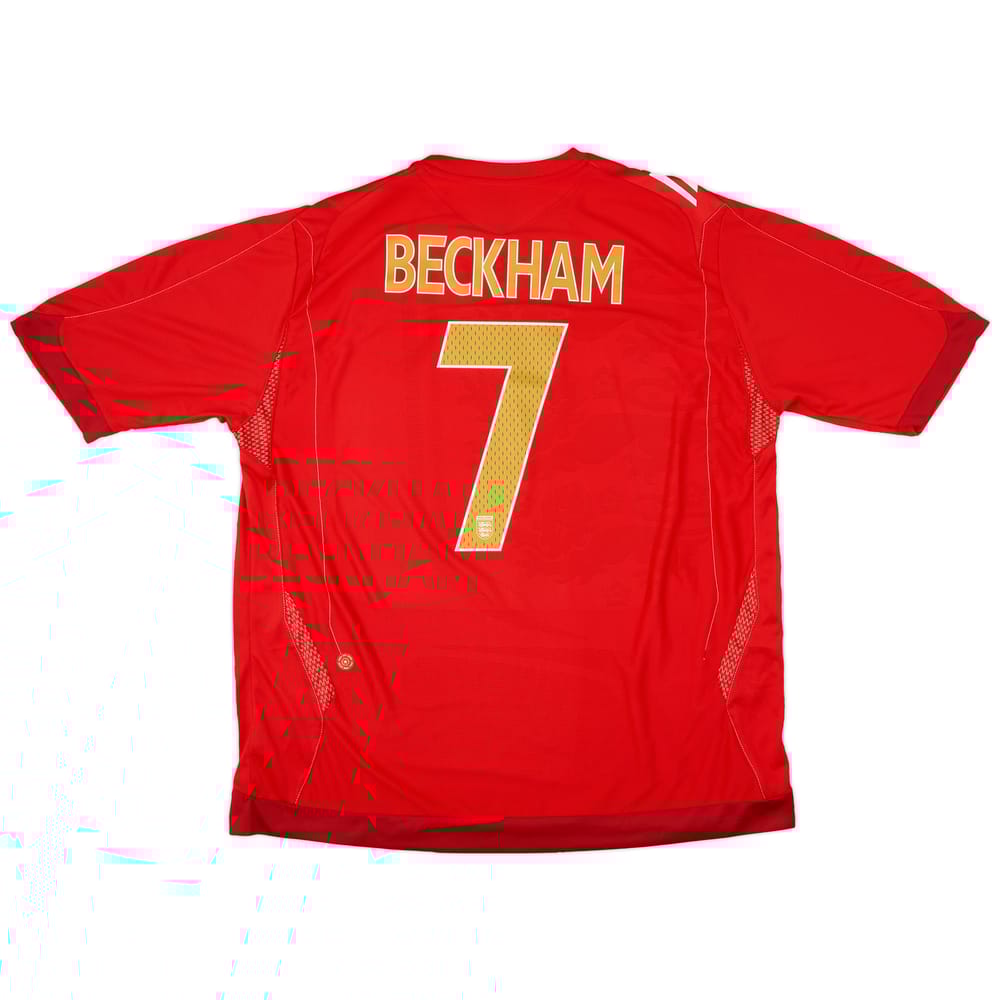 2006-08 England Away Shirt Beckham #7 (XXL)