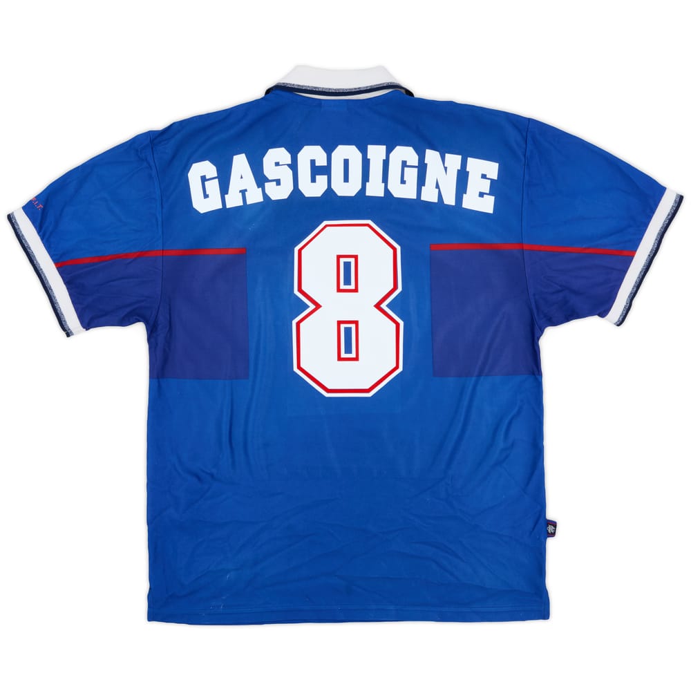 1997-99 Rangers Home Shirt Gascoigne #8 - 6/10 - (L)