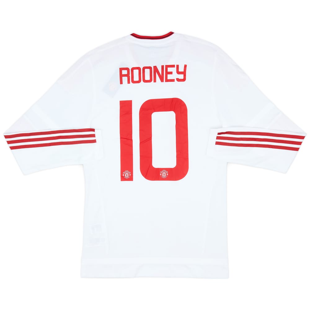 2015-16 Manchester United Authentic Away L/S Shirt Rooney #10 (S/M)