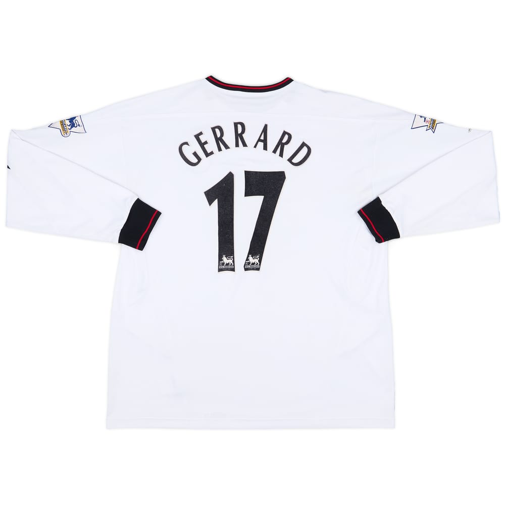 2003-04 Liverpool Away L/S Shirt Gerrard #8 - 7/10 - (XL)