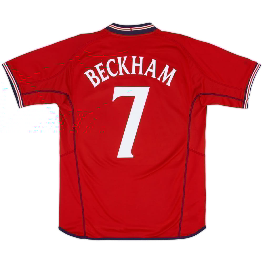 2002-04 England Away Shirt Beckham #7 - 6/10 - (L)
