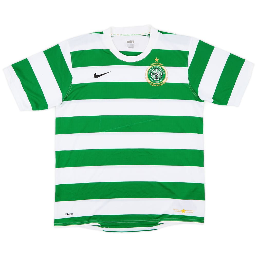 2007-08 Celtic Signed Home Shirt - 4/10 - (L)